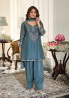 D 50354 A By Zaveri Marvel Silk Beats Embroidery Readymade Suits 